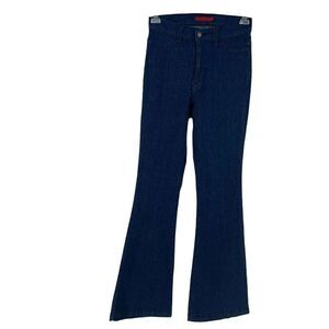 Bell Bottom Jeans High Rise Dark Wash Stretch Fit GJG Brand Juniors Size 11 Boho